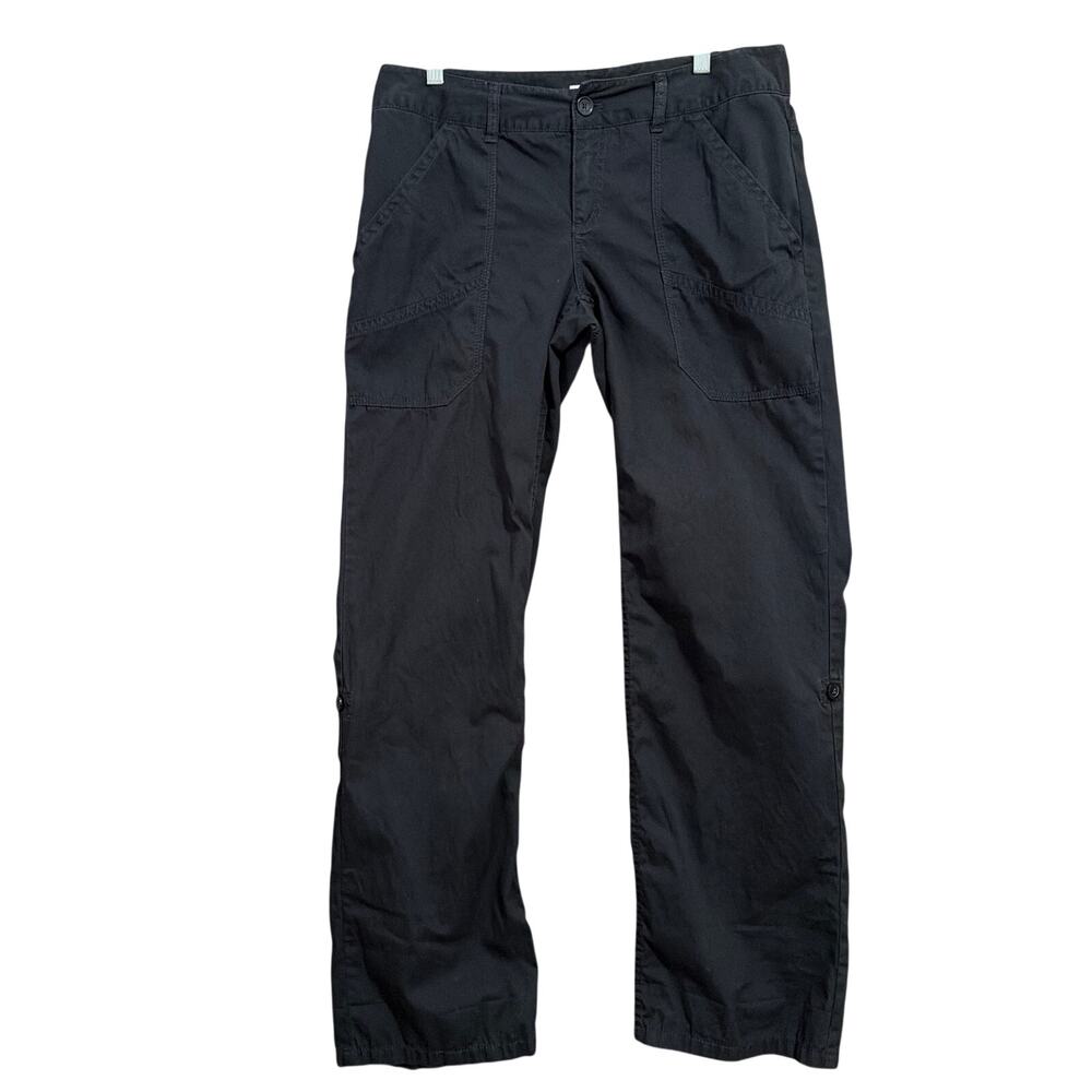 Michael Kors Womens Pants Black Straight Adjustable Legs 100% Cotton 10